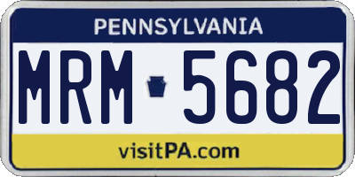 PA license plate MRM5682