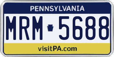 PA license plate MRM5688