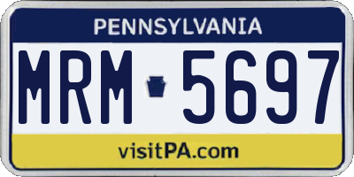 PA license plate MRM5697