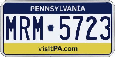 PA license plate MRM5723