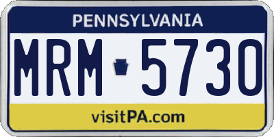 PA license plate MRM5730