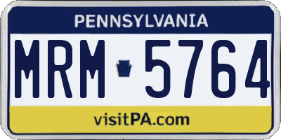 PA license plate MRM5764