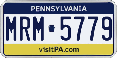 PA license plate MRM5779