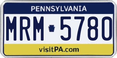 PA license plate MRM5780