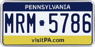 PA license plate MRM5786
