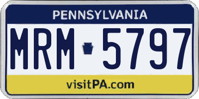 PA license plate MRM5797