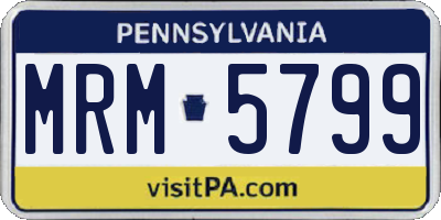 PA license plate MRM5799