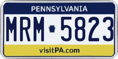 PA license plate MRM5823