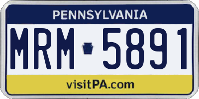 PA license plate MRM5891