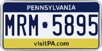 PA license plate MRM5895