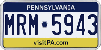 PA license plate MRM5943