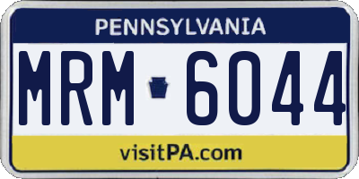PA license plate MRM6044