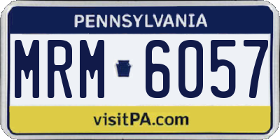 PA license plate MRM6057