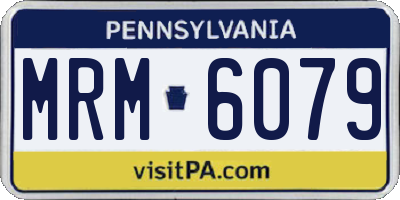PA license plate MRM6079