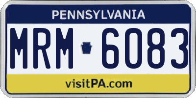 PA license plate MRM6083