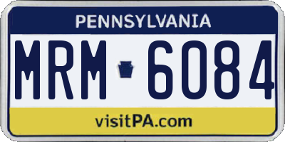 PA license plate MRM6084