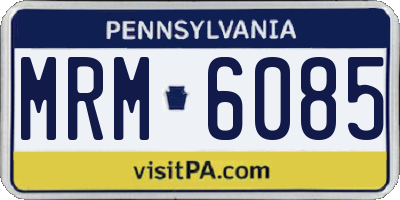 PA license plate MRM6085