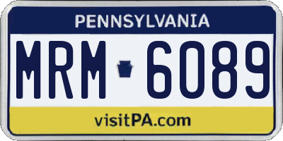 PA license plate MRM6089