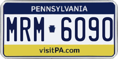 PA license plate MRM6090