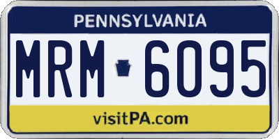 PA license plate MRM6095