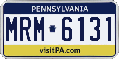 PA license plate MRM6131