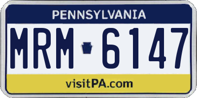 PA license plate MRM6147