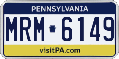 PA license plate MRM6149