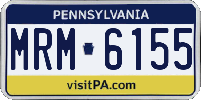 PA license plate MRM6155