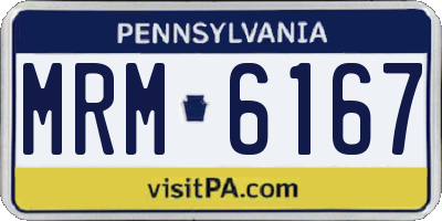 PA license plate MRM6167