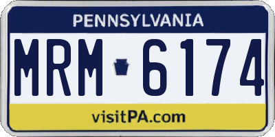 PA license plate MRM6174