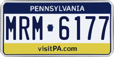 PA license plate MRM6177