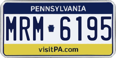 PA license plate MRM6195