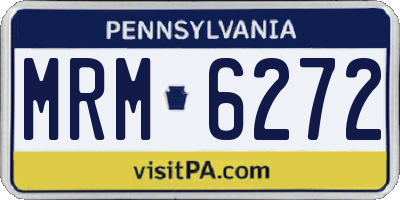 PA license plate MRM6272