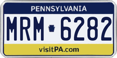 PA license plate MRM6282