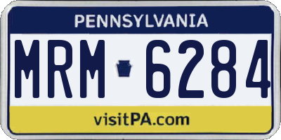 PA license plate MRM6284