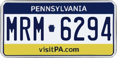 PA license plate MRM6294
