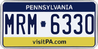PA license plate MRM6330