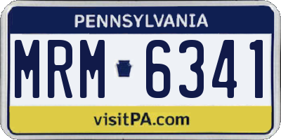 PA license plate MRM6341