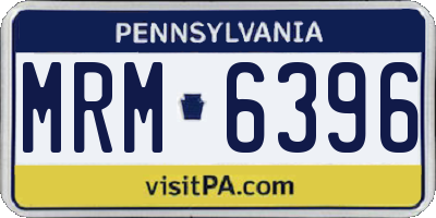 PA license plate MRM6396