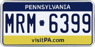 PA license plate MRM6399