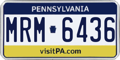 PA license plate MRM6436