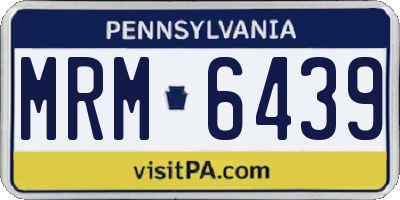 PA license plate MRM6439