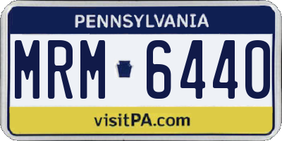 PA license plate MRM6440