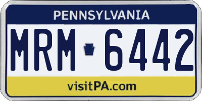 PA license plate MRM6442