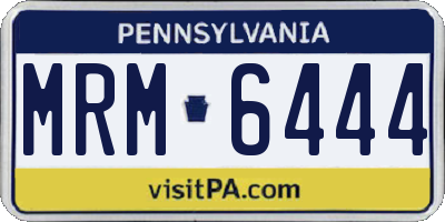 PA license plate MRM6444