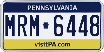 PA license plate MRM6448