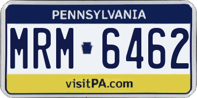PA license plate MRM6462