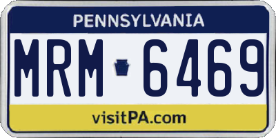 PA license plate MRM6469