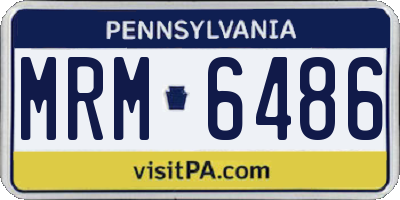 PA license plate MRM6486
