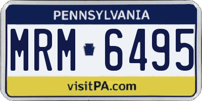 PA license plate MRM6495